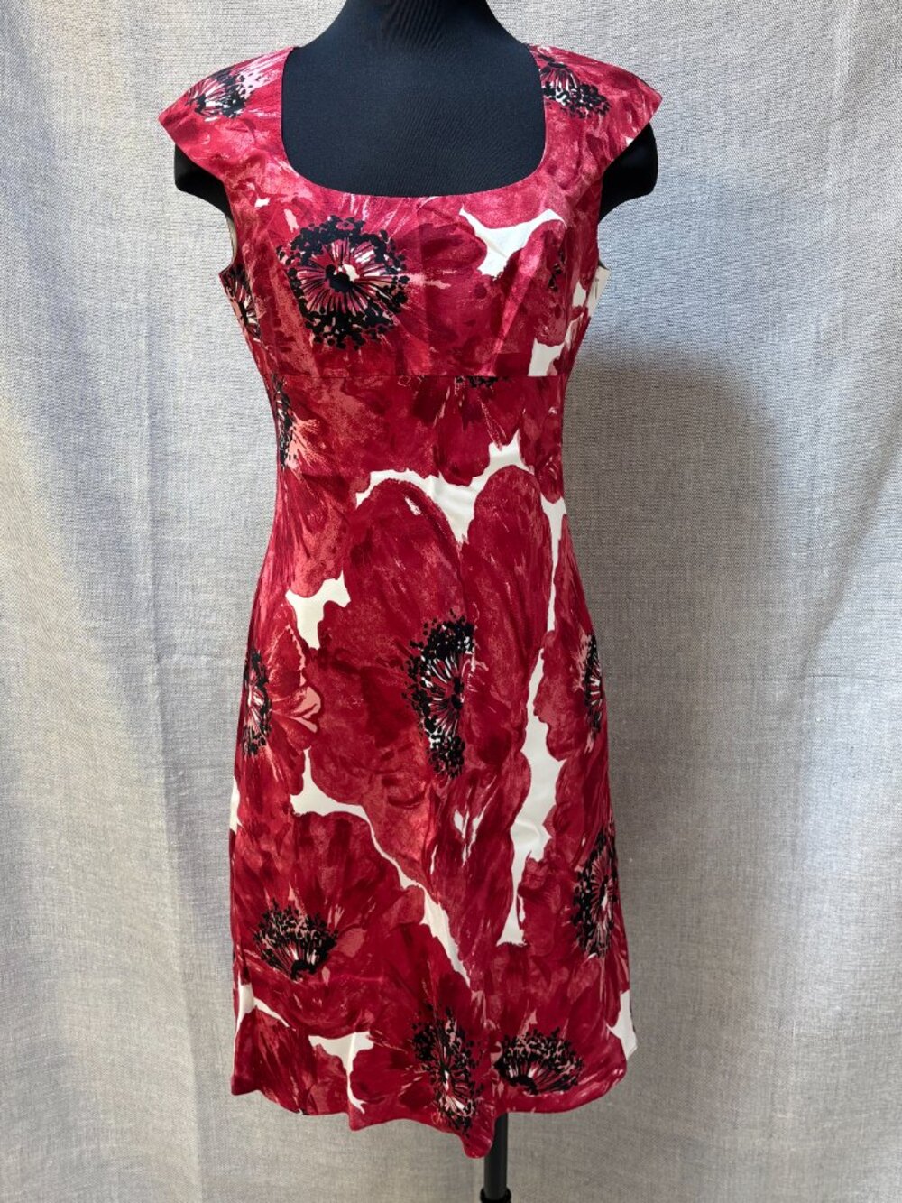 Ann Taylor Silk Poppy Dress Sz 6 - Picture 2 of 8